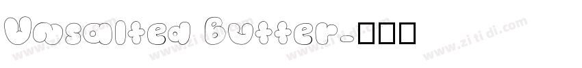 Unsalted Butter字体转换